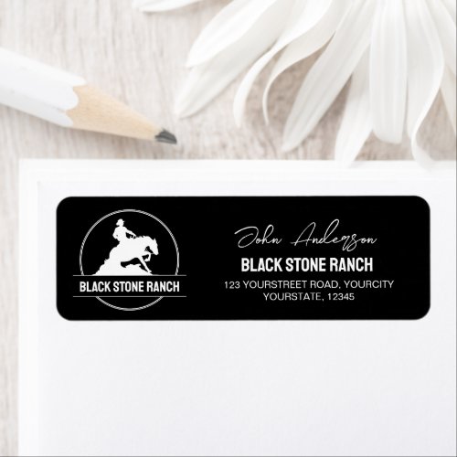 Horse ranch logo reining western barn branding label