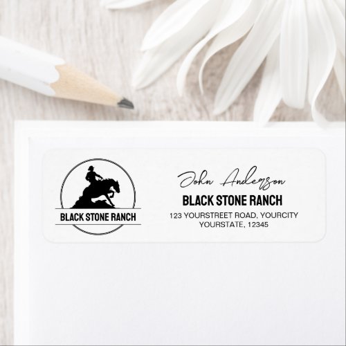 Horse ranch logo reining western barn branding label