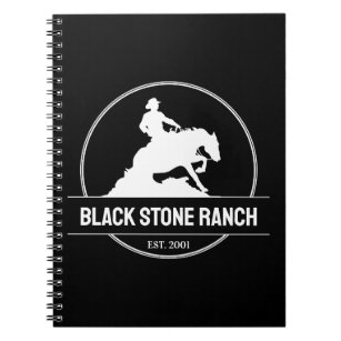 Horse ranch logo reining western barn branding notebook