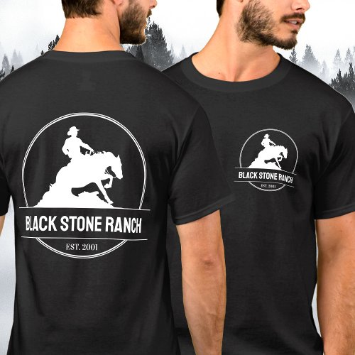 Horse ranch logo reining western barn branding  T_Shirt