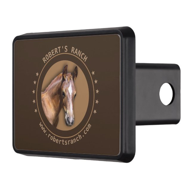 Horse Ranch / Stable (customizable) Hitch Cover (Left)