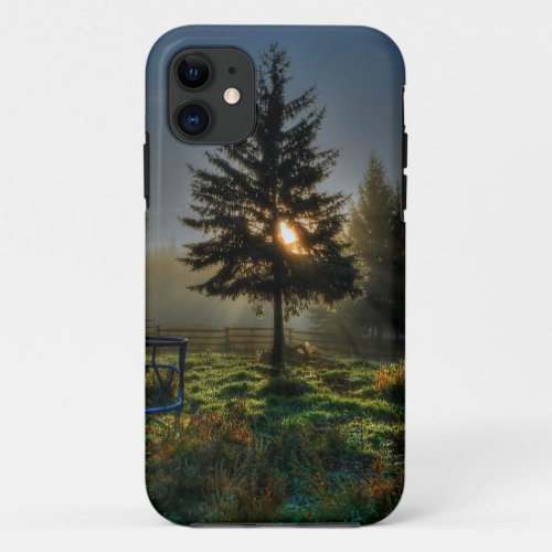 Horse Ranch Sunrise Nature Photo iPhone 11 Case