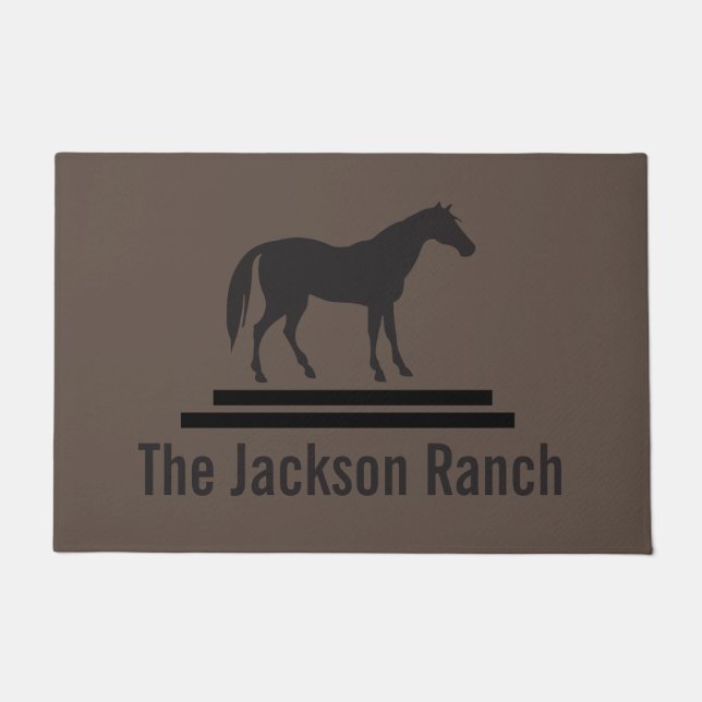 Horse Ranch Welcome Doormat (Front)