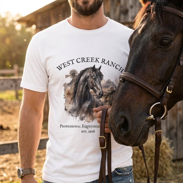 Horse Ranch Western Equine Personalized T-Shirt (Creator Uploaded)