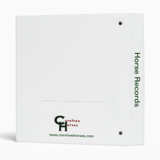 Horse Records Binder