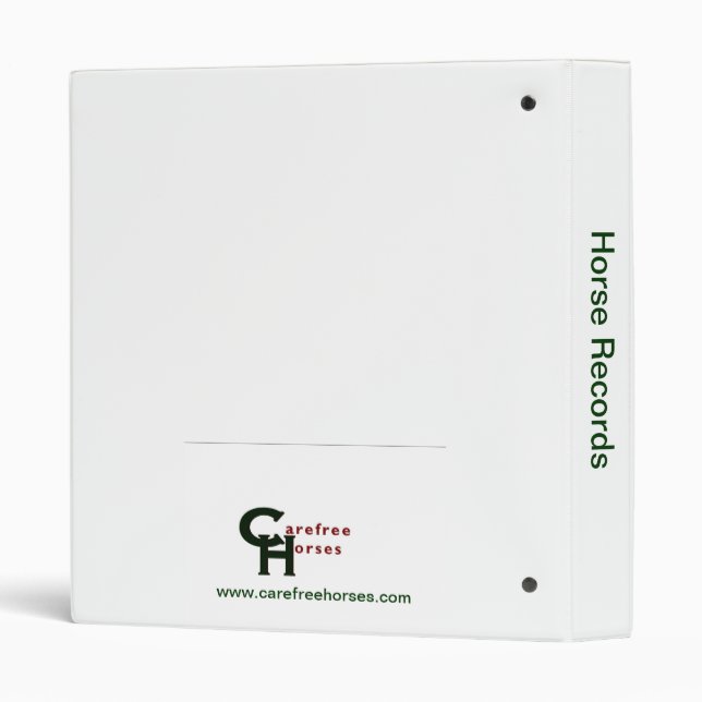 Horse Records Binder (Back/Spine)