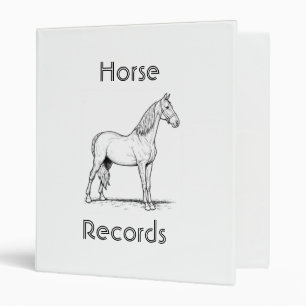 Horse Records Binder