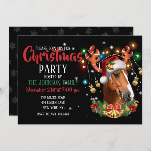 Horse Reindeer             Invitation