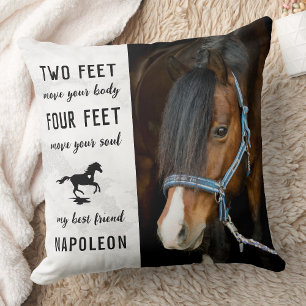 Horse Remembrance Personalized Equine Memorial Throw Pillow