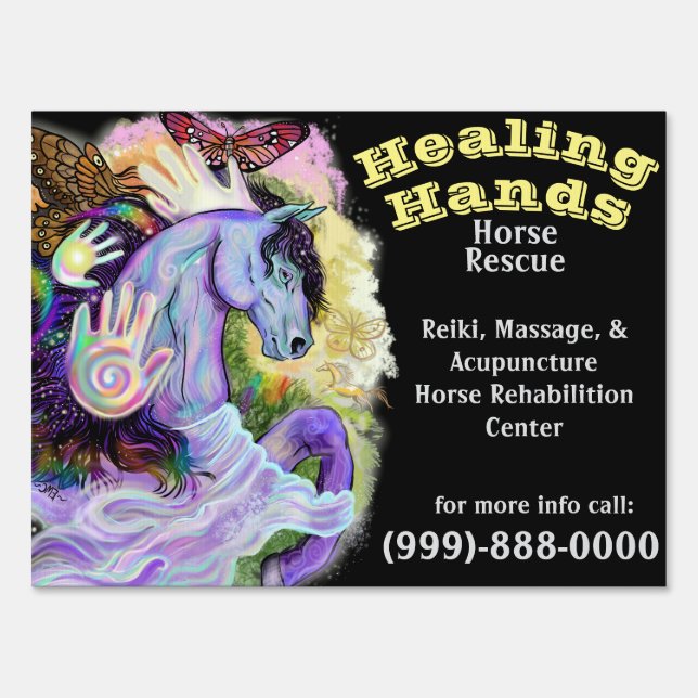 Horse Rescue, Therapy, and Rehablitation Center Sign (Front)