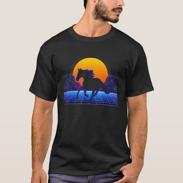 Horse Retro Farmer  Horse Riding T-Shirt (Front)
