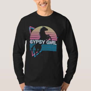 Horse Retro Gypsy Girl T-Shirt