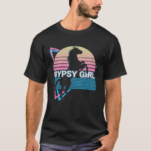 Horse Retro Gypsy Girl T-Shirt