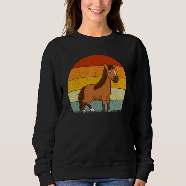 Horse  Retro Style Vintage Sweatshirt (Front)