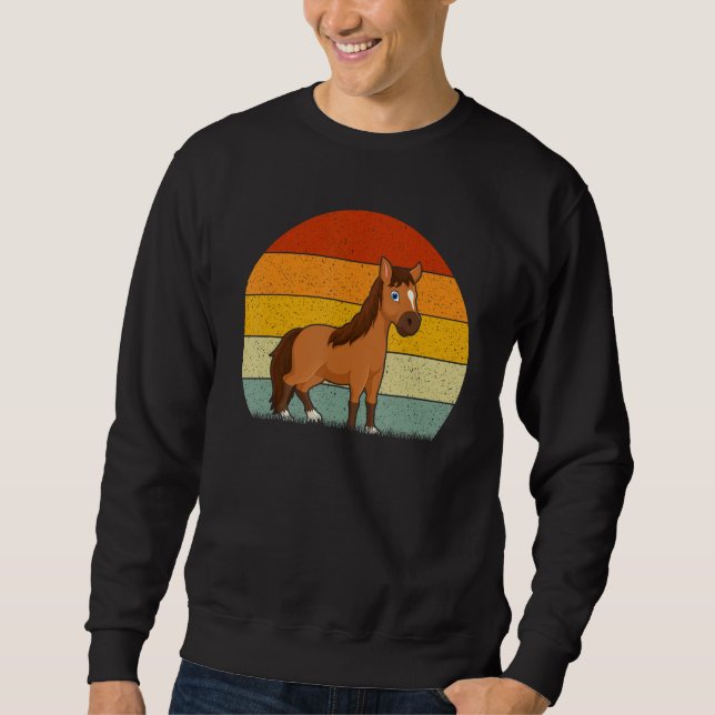 Horse  Retro Style Vintage Sweatshirt (Front)