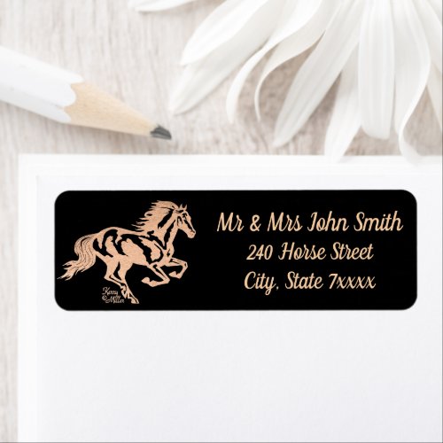 Horse Return Address Label