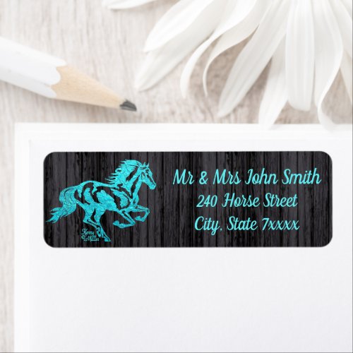 Horse Return Address Label