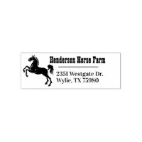 Horse Return Address Self Inking Stamp