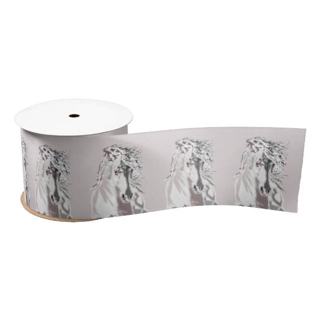 Horse Ribbon Running White Horses (Spool)