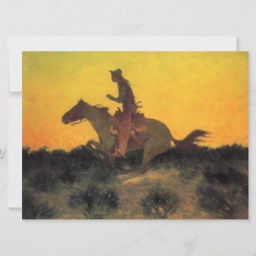Horse Rider Against the Sunset by Remington Card