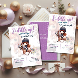 Horse & Rider Birthday Invitations Equestrian Girl