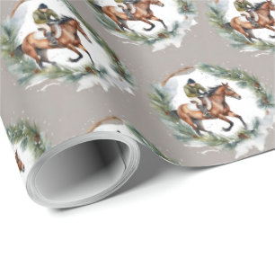 Horse Rider Christmas Gift Wrap