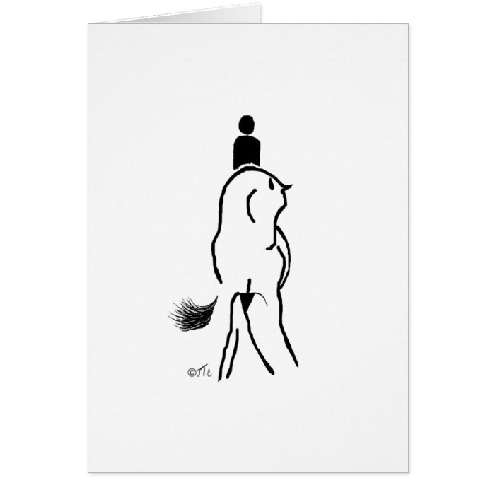 Horse & Rider doing a Side Pass Greeting Card