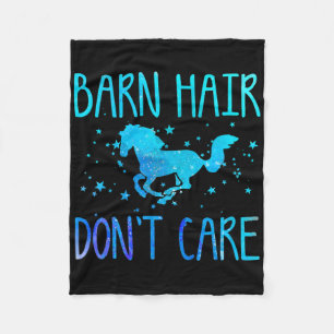 Horse Rider Gift Barn Hair Dont Care Funny Horse L Fleece Blanket