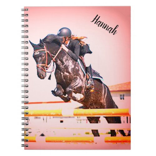 Horse  Rider Hunter Jumper Equestrian Custom Notebook