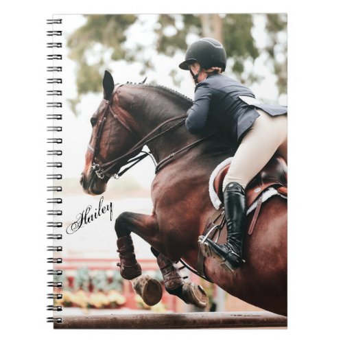 Horse  Rider Hunter Jumper Equestrian Notebook