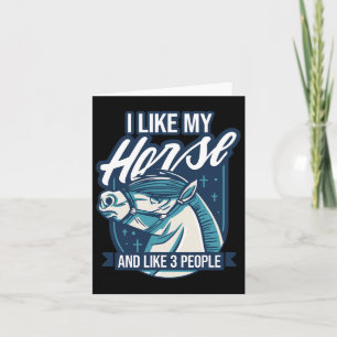 Horse Rider - I Like My Horse &amp; 3 People - Hor Card