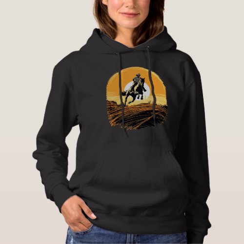 Horse Rider Jumping Hay Bales Horseback Riding Equ Hoodie