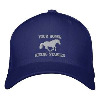 Horse Rider Or Stable Owners Embroidered Baseball Hat by customthreadz at Zazzle