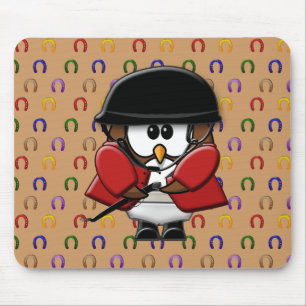 horse rider owl mouse pad