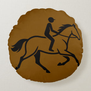 Horse & Rider Round Pillow
