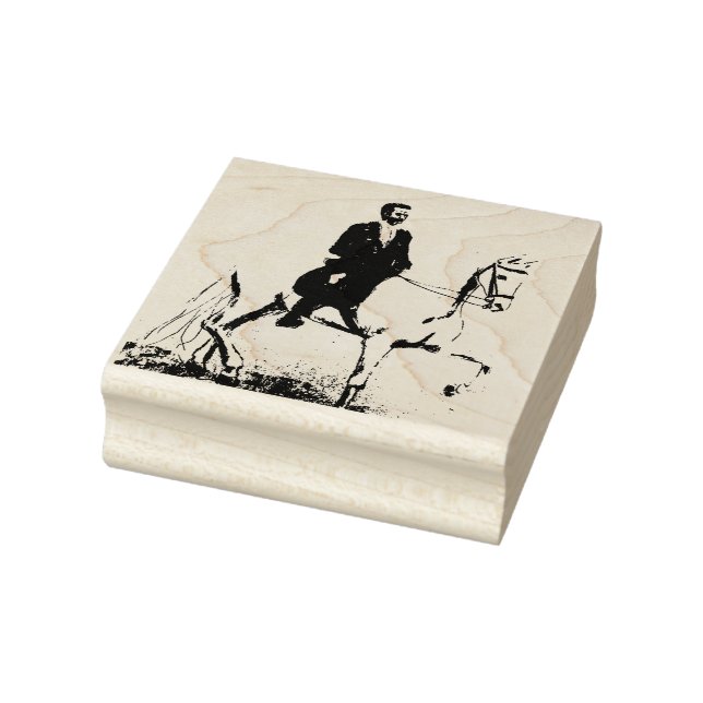 Horse & Rider Rubber Stamp (Stamp)