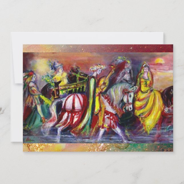 HORSE RIDERS ,MUSIC IN THE NIGHT, yellow sparkles Announcement (Front)