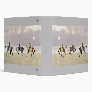 Horse Riders on the Beach 1892 3 Ring Binder