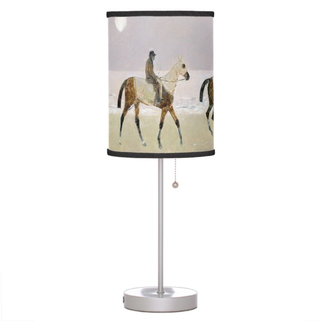 Horse Riders on the Beach 1892 Table Lamp (Left)