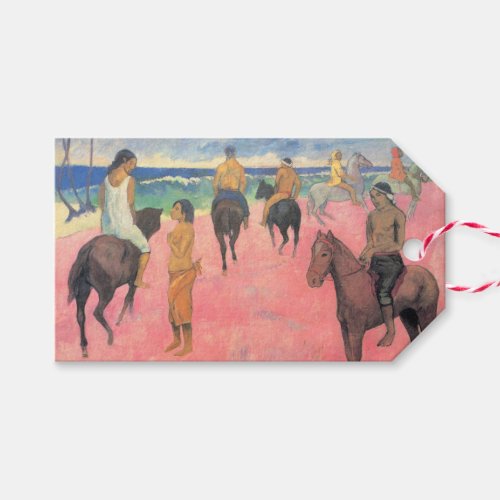 Horse Riders on the Beach in Tahiti by Gaugin Gift Tags