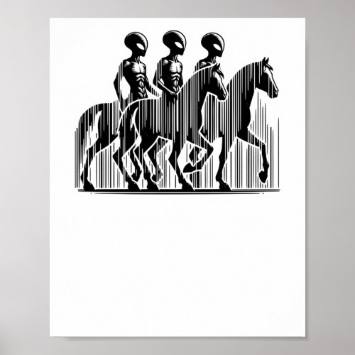 Horse Riding Alien Lover1  Poster