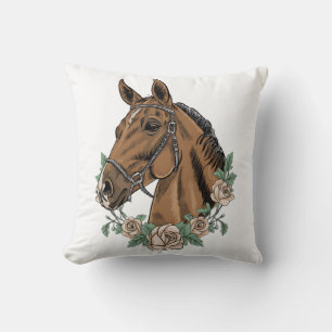 Horse Riding Apparel - Horse Throw Pillow