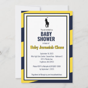 Polo baby shower sales invitations