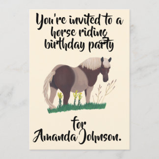 Horse Riding Birthday Party Invitations