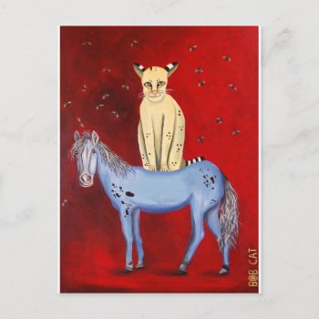 Horse Riding Bob Postcard by paintingmaniac at Zazzle