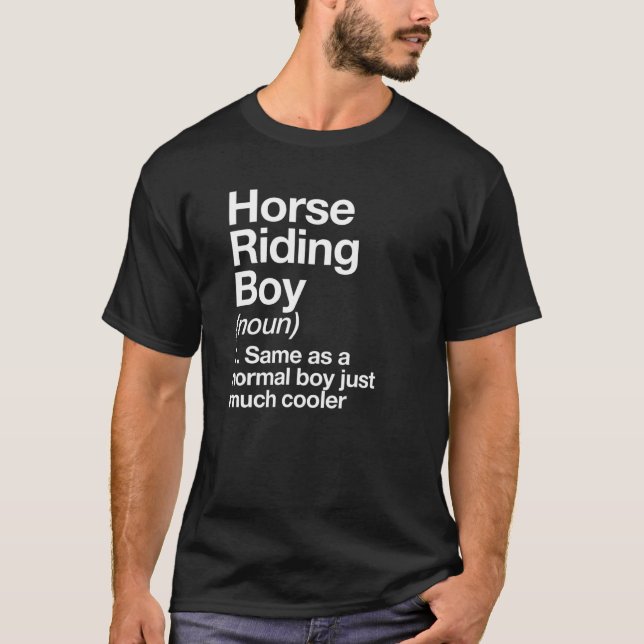 Horse Riding Boy Definition Sports T-Shirt (Front)