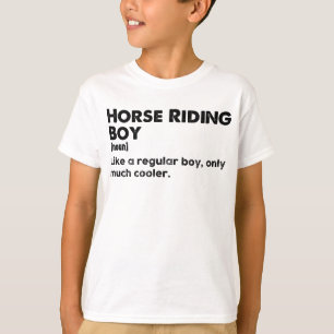 Horse Riding Boy Funny Definition Horseback Rider T-Shirt