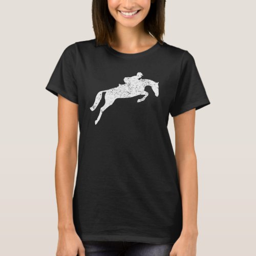 Horse Riding English Equestrian Hunter Jumper Grun T_Shirt