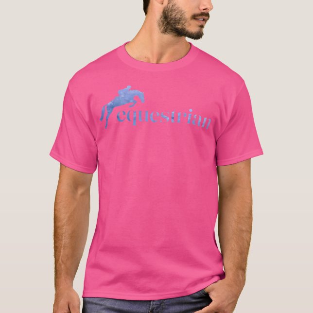 Horse Riding English Equestrian Hunter Jumper T-Shirt (Front)
