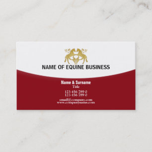 Horse riding equestrian equine business card